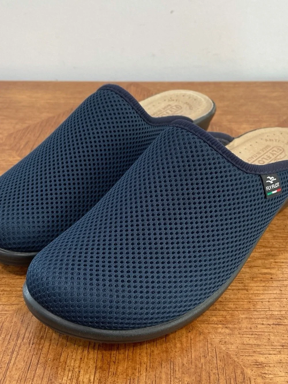 FlyFlot NEW!!! Men's Navy Mesh anti shock Slip-On Loafers